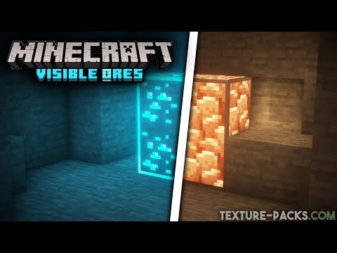 Visible Ores Texture Pack Download for Minecraft (Highlighted Ores)