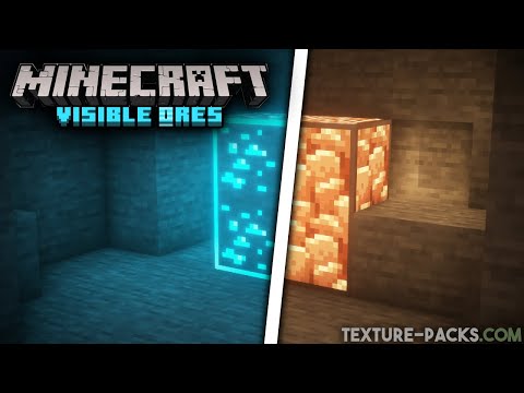 Visible Ores Texture Pack 1.21.11 / 1.21.10 / 1.21.9 | Download