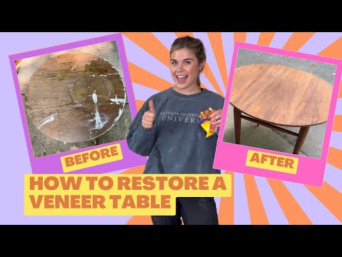 How to Restore a Beat Up Walnut Veneer Table! Step by Step with Mohawk Products