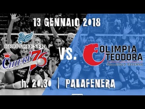 Fenera Chieri vs Conad Olimpia Teodora Ravenna Pallavolo Serie A2 2a giornata rit. 13 01 2018