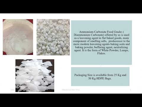 Ammonium Carbonate Food Grade