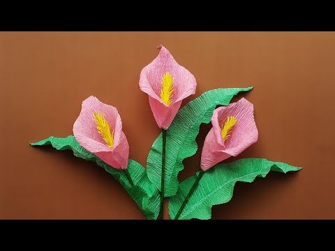 Beautiful Crepe Paper Calla Lily Tutorial | DIY Paper Flowers