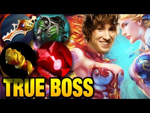 Dendi Dota 2 [Lina] AMAZING Item Build by Dendi Boss