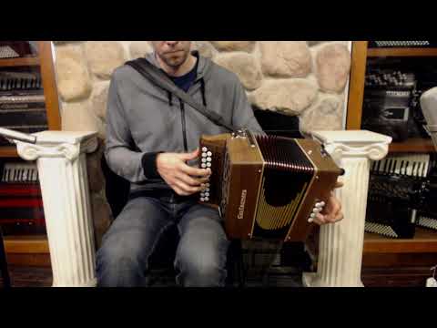 CASTSTUADWW - Walnut Castagnari Studio Diatonic Button Accordion AD MM 21 8 $2199