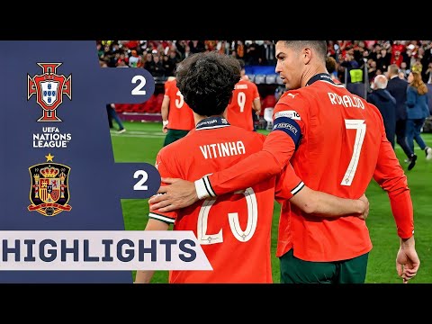 Portugal vs Spain 2-2 | Nations league Final 2025 English + Arabic Commentary | HD