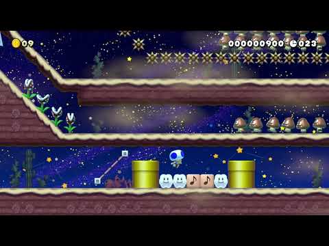nightdesert of speedrun ! 30second by くするど - Super Mario Maker 2 - No Commentary 1bz