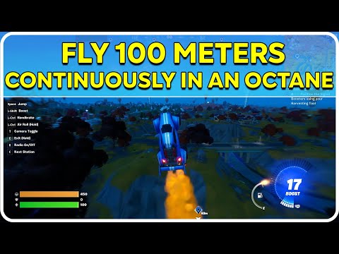 Fly 100 meters continuously in an Octane Perform a 720 front or back flip Fortnite