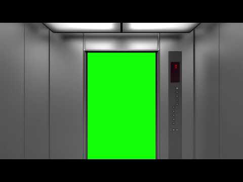 [4K] Elevator / Lift Transition - Green Screen