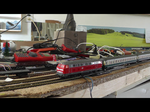 Autozug 1982: Tageszug, Dk 9716 Sonthofen--Münster, mit BR 218 statt 110!