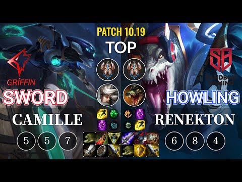 GRF Sword Camille vs SB Howling Renekton Top - KR Patch 10.19
