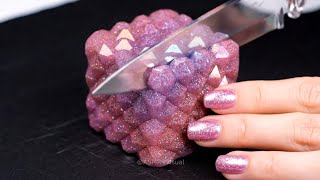 Cutting Shiny Crystal Cubes | Oddly Satisfying ASMR #asmr #relaxing #asmrsounds #cuttingfruit