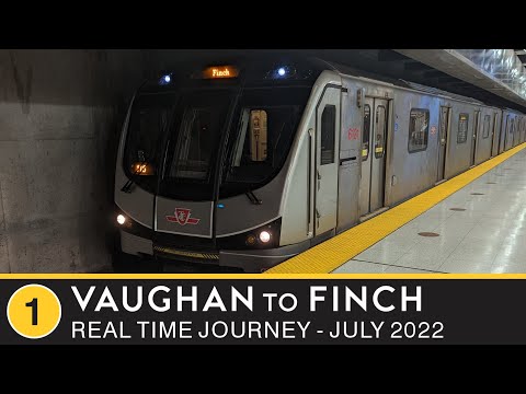 🚇 Toronto Transit Commission - Real Time Journey - Line 1 - Vaughan to Finch