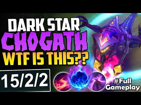 DARK STAR CHO'GATH | WTF IS THIS SKIN? SO POWERFUL | TOP CHO'GATH PBE NEW SKIN SEASON 8 GAMEPLAY