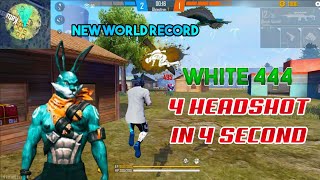 WHITE 444 WORLD RECORD  4 HEADSHOT IN 4 SECOND WIT