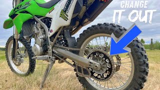 KLX 300R Rear Sprocket Change to 14/47