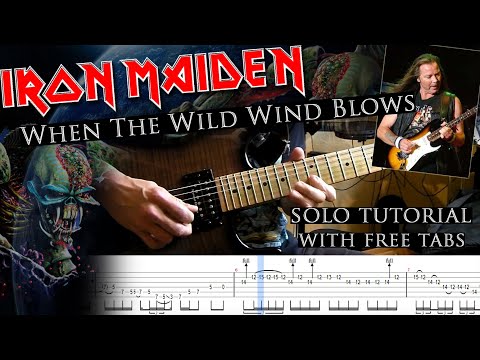 Iron Maiden - When The Wild Wind Blows Dave Murray's solo lesson (with tablatures & backing tracks)