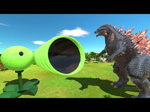 Which Team Will Win? PEashooter vs Gojira - Animal Revolt Battle Simulator