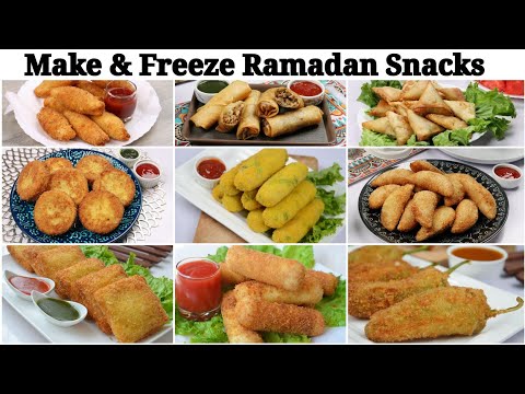 9 MAKE & FREEZE IFTAR SNACKS by (YES I CAN COOK)
