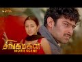 Singa Makan Movie Scene Prabhas Trisha Khader Hassan Prakash Raj