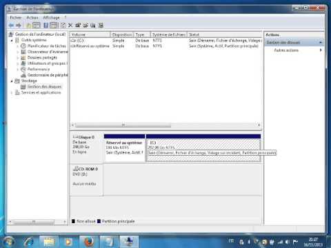 comment augmenter le volume de la partition c