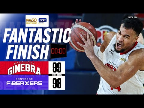 Ginebra SURVIVES OT THRILLER vs CONVERGE on Holt’s BUZZER-BEATER | PBA Season 50 Philippine Cup
