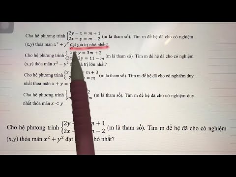 Toán 9 - Tìm m để hệ phương trình có nghiệm thoả mãn biểu thức đạt GTLN e GTNN