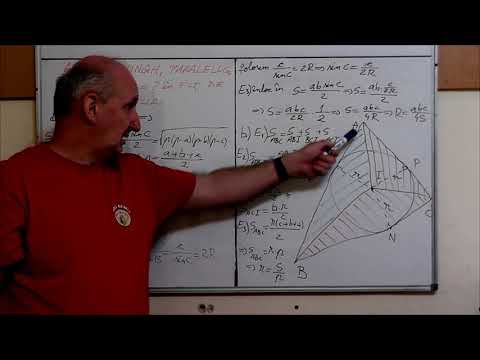 CLASA A IX a  Arii, determinarea razei cercului circumscris si a razei cercului inscris 2