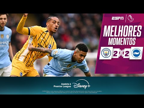 Gols e lances de Manchester City x Brighton