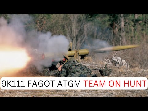 Ukraine's Deadly 9k111 FAGOT ATGM Team preparing for Destruction.