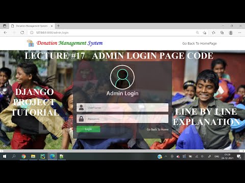 17 Python Django Project || Donation Management System || Hindi