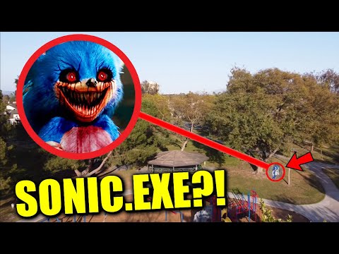 DRONE CATCHES SONIC.EXE AT HAUNTED PLAYGROUND RUNNING AROUND!! (HE CAME AFTER US!!)
