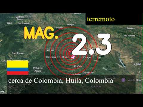Terremoto de magnitud 2,3 sacudió cerca de Colombia, Huila, Colombia hoy 10 de marzo de 2026 a las