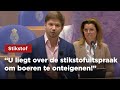 "U speelt verstoppertje bij het onteigenen van de boeren" - Van Meijeren (FVD) over stikstof