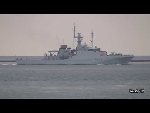 THE ROYAL NAVY'S NEWEST WARSHIP - HMS TAMAR P233 HEADS OUT TO SEA IN PLYMOUTH SOUND - 8th June 2020
