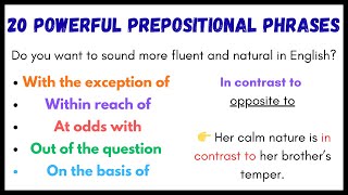 20 Prepositional Phrases with Meanings and Examples | Advanced English Grammar Lesson