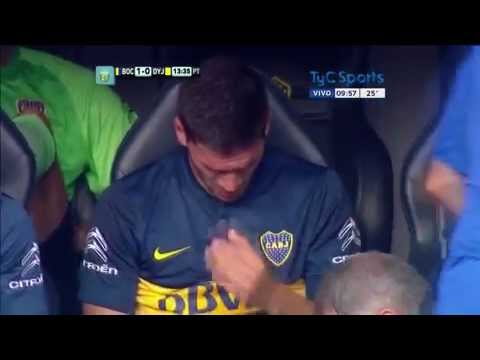 Boca 1 - Defensa y Justicia 0 Grave lesión de Magallán / Fecha 13 Torneo Transición 2014
