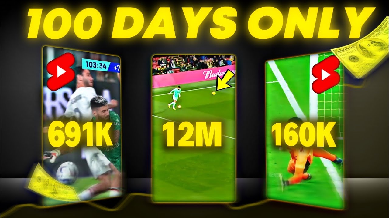 I Uploaded 100 Football Shorts in My New Channel ( Shocking Result 😲)