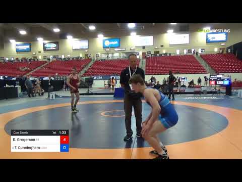 2018 Marine Corps US Open/UWW Junior Greco Roman 63 Con Semis - Dylan Gregerson (T3) Vs. Tyler Cun