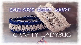 preview picture of video 'Rainbow Loom SAILOR'S REEF KNOT BRACELET EASY by Crafty Ladybug - Wonder Loom, DIY LOOM'