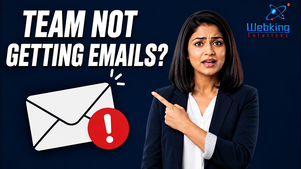 Why are internal company emails not being received by team members?