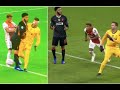 Joe Gomez reaction to Adrian tackling the ball away from him