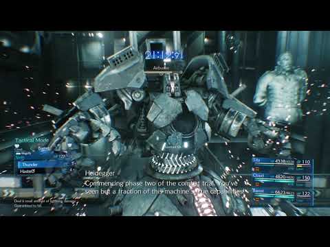 Final Fantasy 7 Remake Hard mode Airbuster No Damage+Materia Build