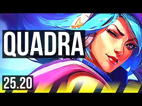 CAITLYN & Lulu vs JINX & Soraka (ADC) | Quadra, Legendary, 20/5/5 | NA Master | 25.20