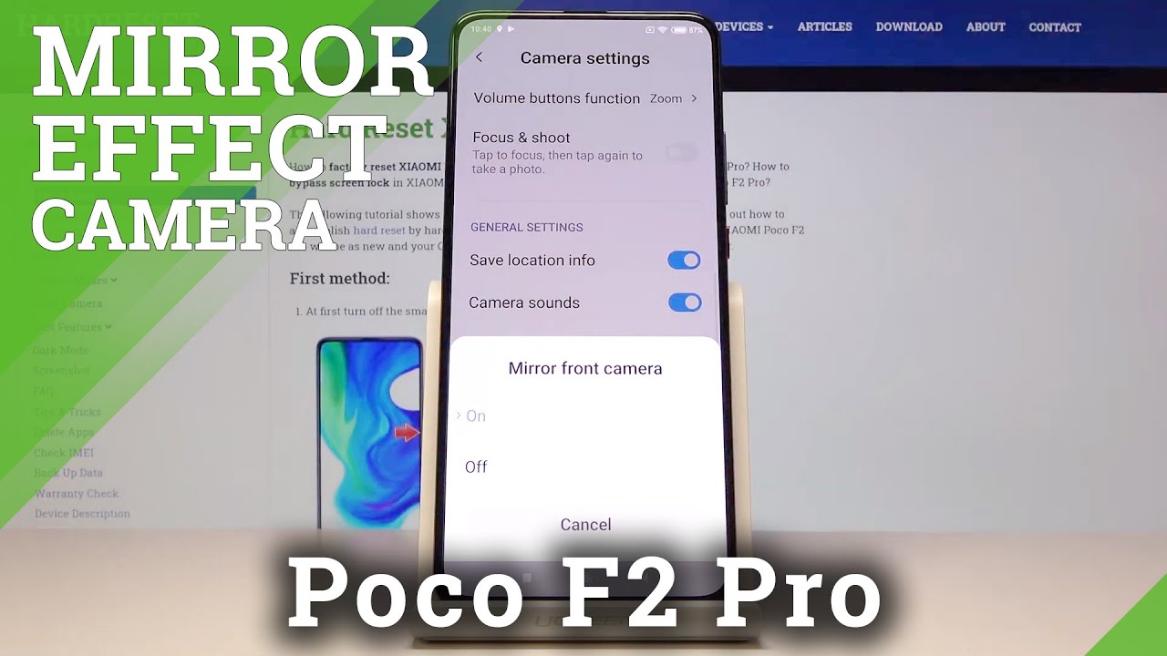How to Turn Off Camera Mirror Effect in XIAOMI Poco F2 Pro – Disable Mirror Feature