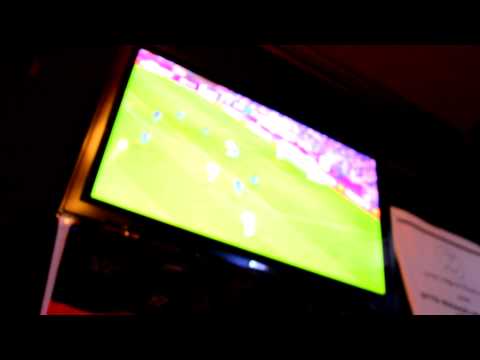 Euro 2012, Germany v Greece: Philipp Lahm goal at Zeitgeist London