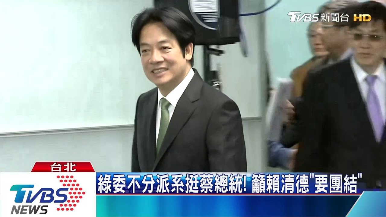 綠委不分派系挺蔡總統!籲賴清德「要團結」