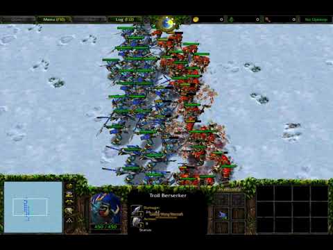 50 Troll Berserker (100 Food) vs 33 Fel Orc Grunt (100 Food) Fully Upgrade 1080p