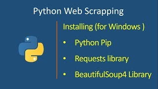 Install python PIP, Requests and Beautiful soup for WINDOWS (in 5 minutes)