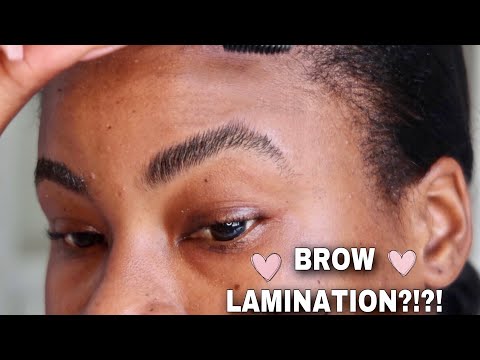 BROW LAMINATION LOOK WITHOUT A BROW LAMINATION KIT | how to | Alisha Akilah