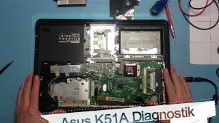Video thumbnail for Asus K51A Reparatur Repair - Northbridge 2160752001 defekt -  Diagnostik by electronicloop.de